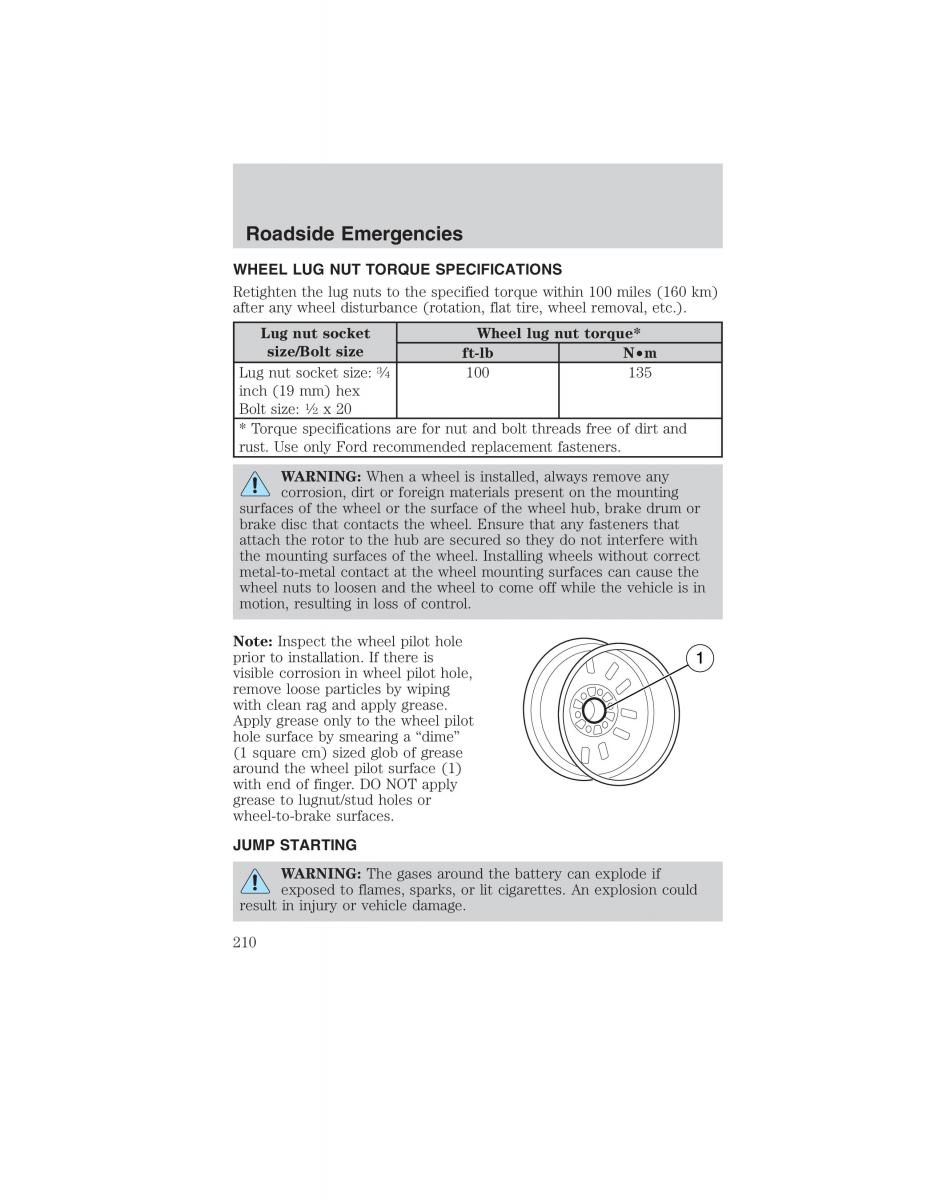 manual  Ford Ranger Mazda B Series owners manual / page 210