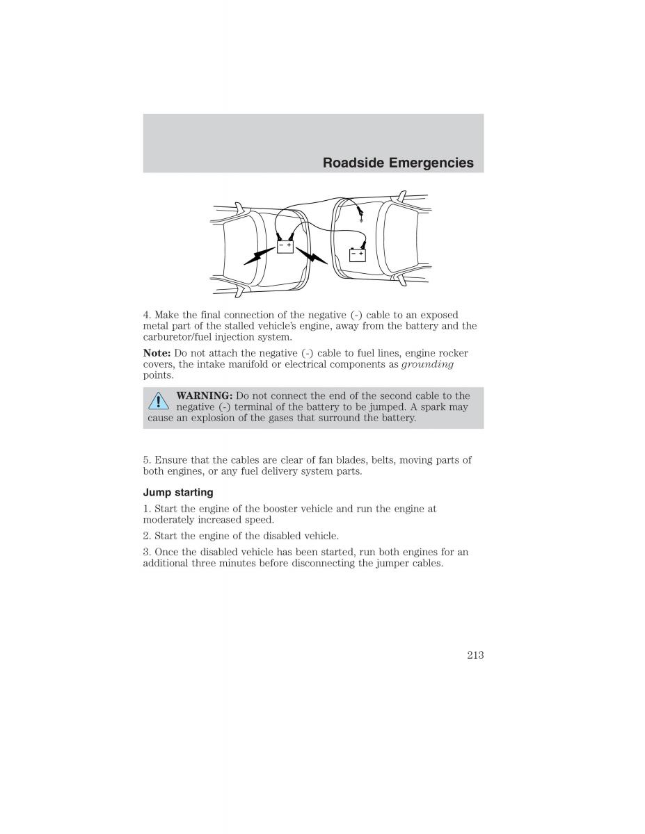 manual  Ford Ranger Mazda B Series owners manual / page 213