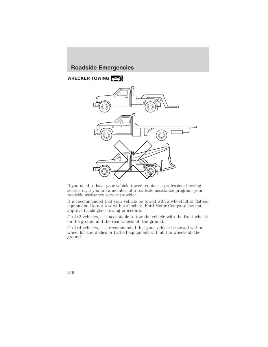 manual  Ford Ranger Mazda B Series owners manual / page 216