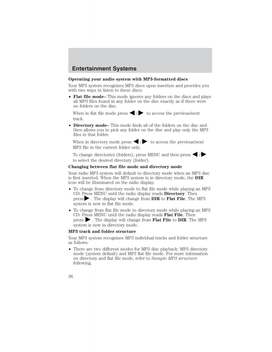 manual  Ford Ranger Mazda B Series owners manual / page 36