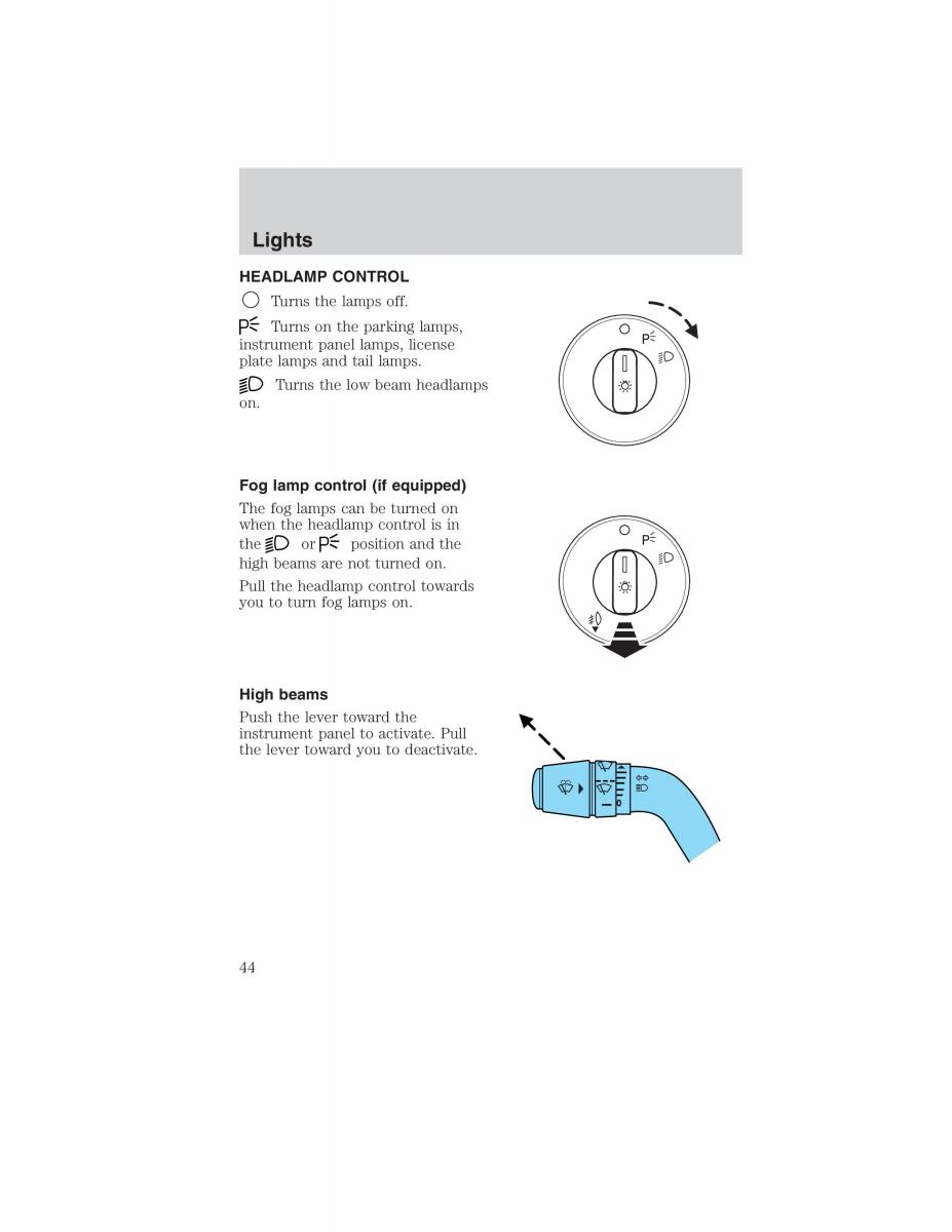 manual  Ford Ranger Mazda B Series owners manual / page 44