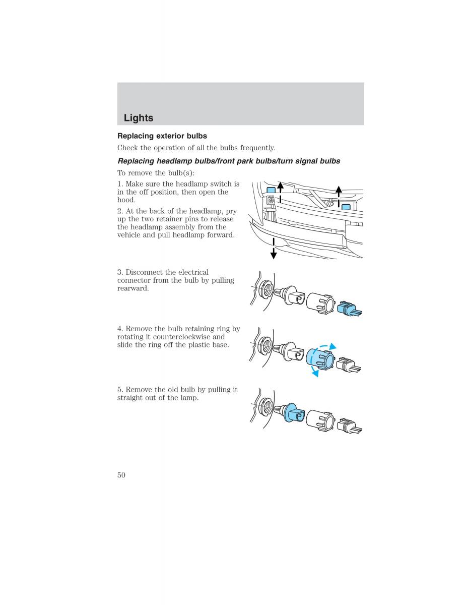 manual  Ford Ranger Mazda B Series owners manual / page 50