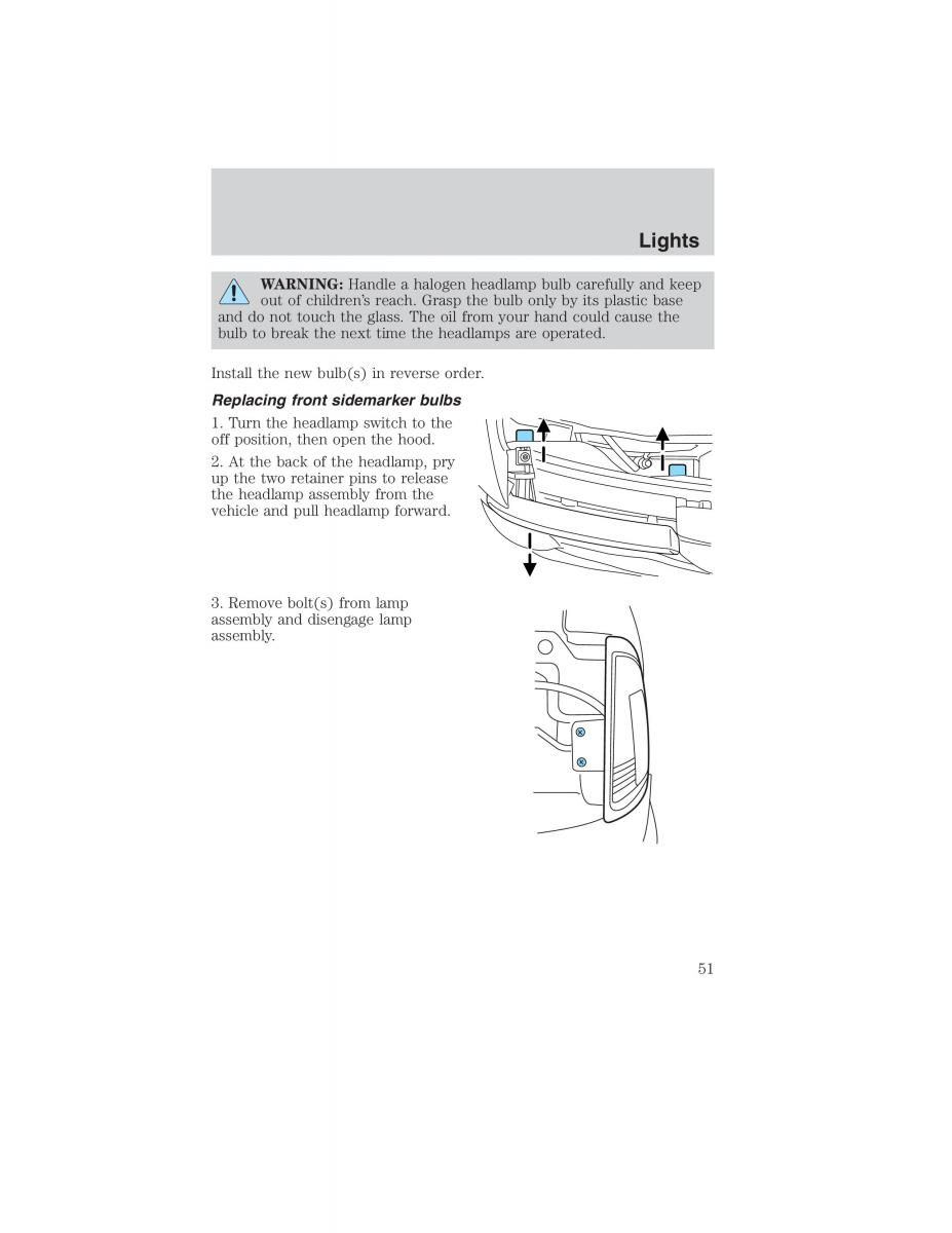 manual  Ford Ranger Mazda B Series owners manual / page 51