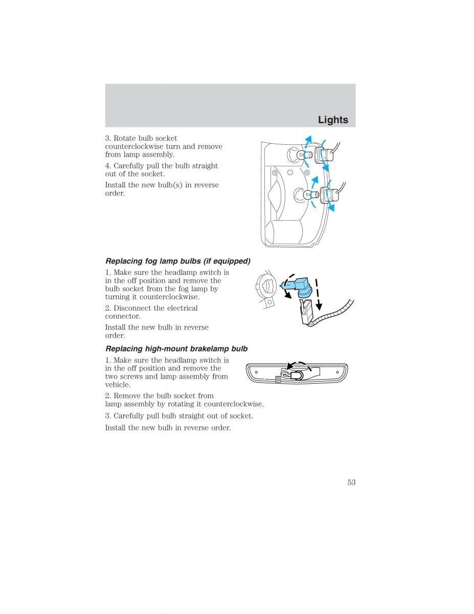 manual  Ford Ranger Mazda B Series owners manual / page 53