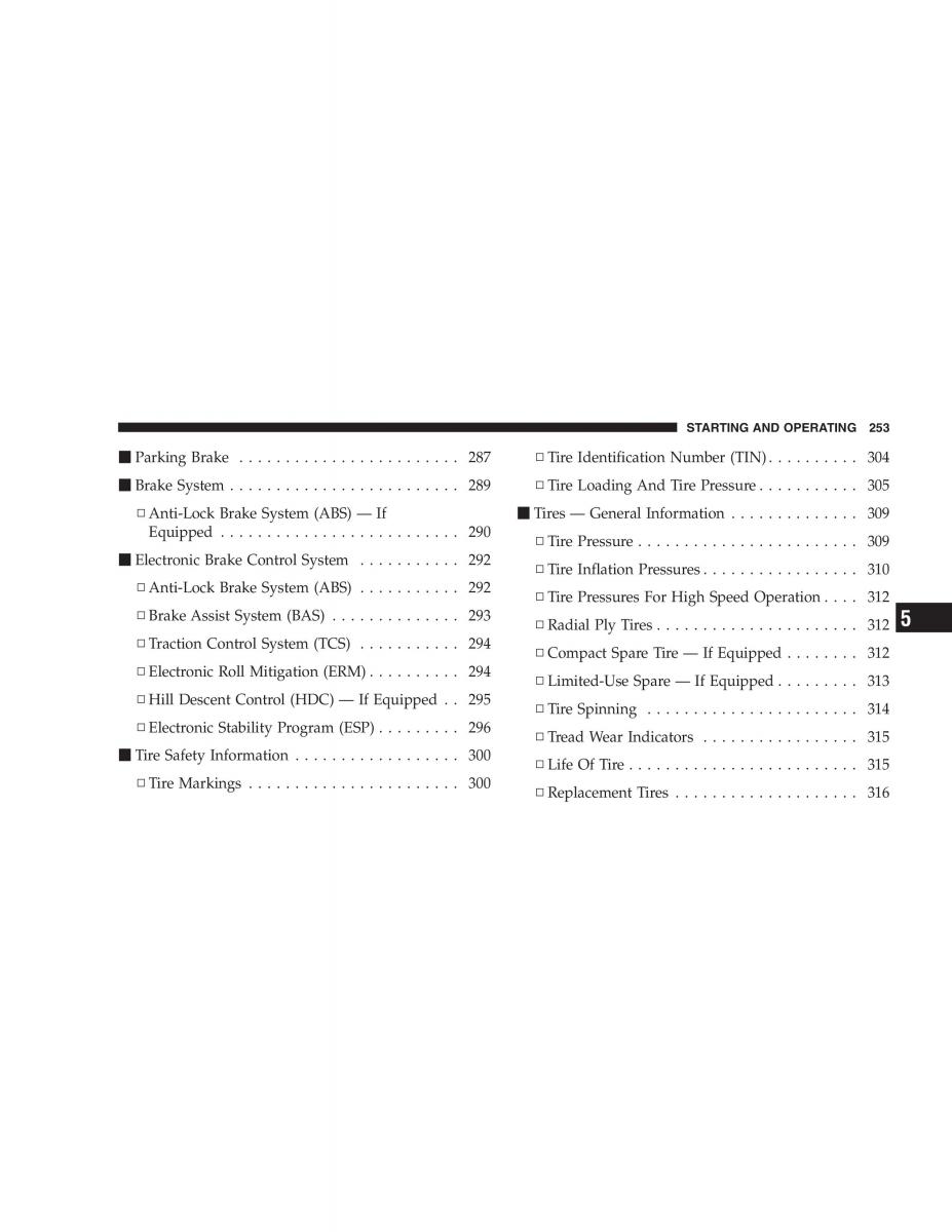 Jeep Patriot owners manual / page 255