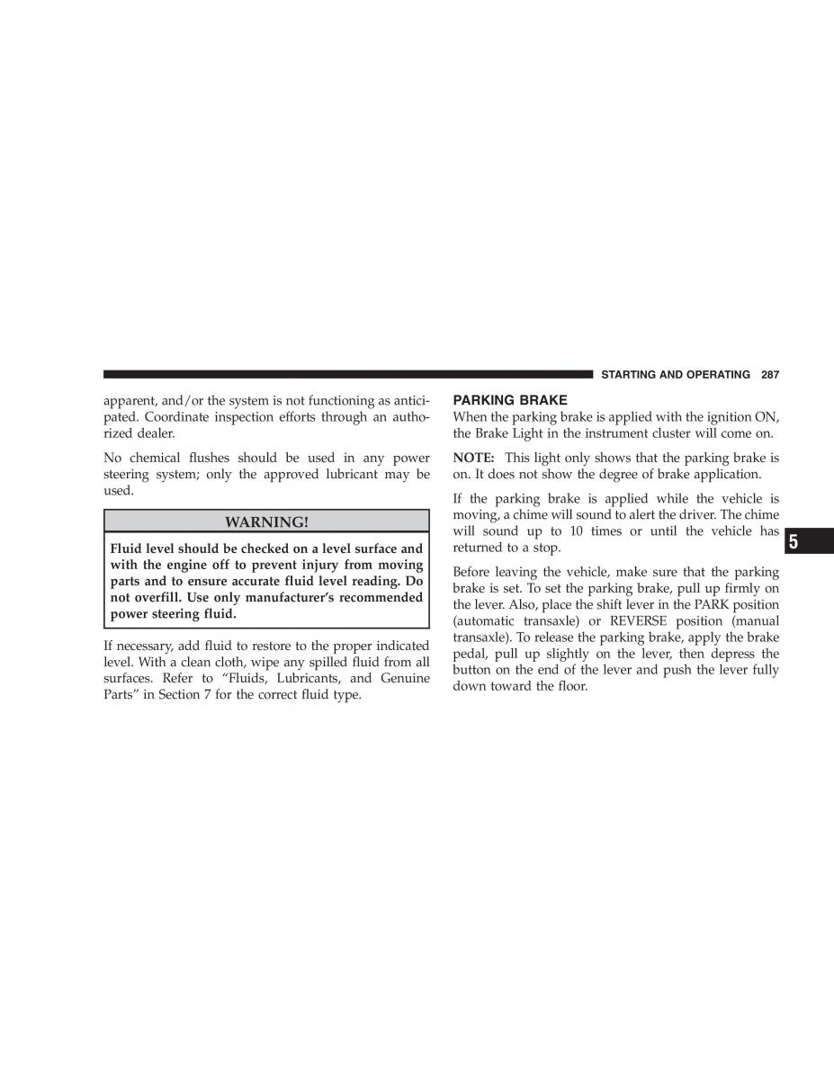 Jeep Patriot owners manual / page 289