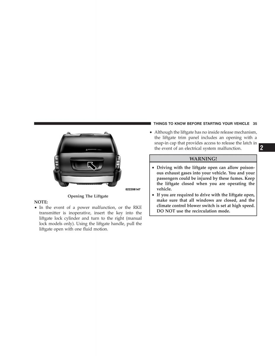 Jeep Patriot owners manual / page 37