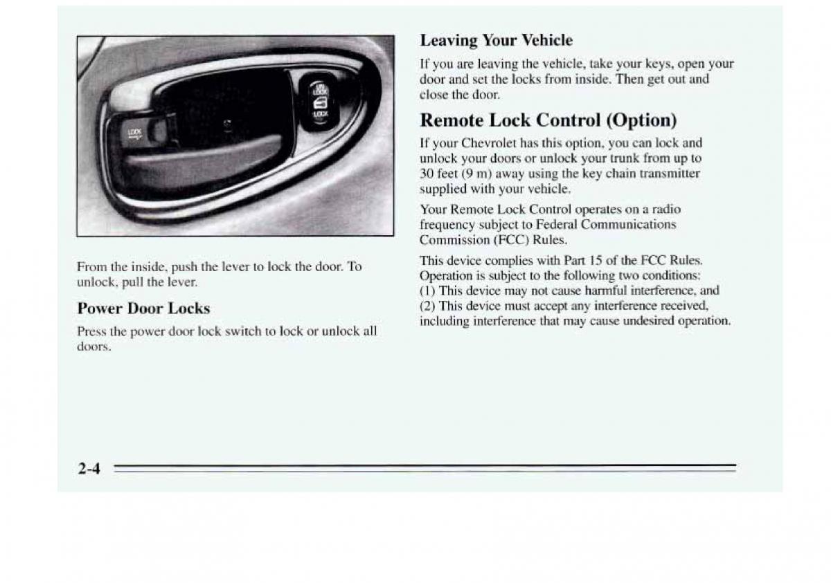 Chevrolet Monte Carlo V 5 owners manual / page 60