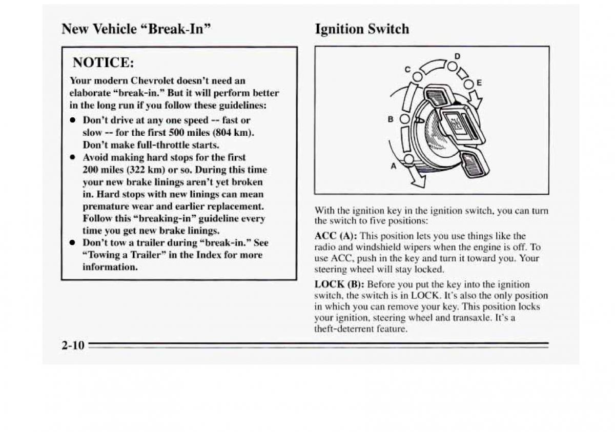 Chevrolet Monte Carlo V 5 owners manual / page 66