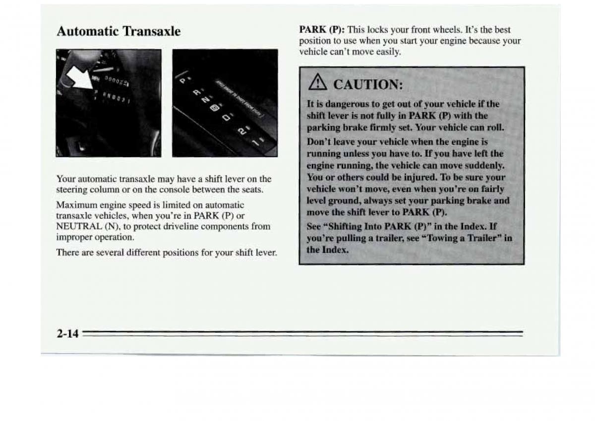 Chevrolet Monte Carlo V 5 owners manual / page 70