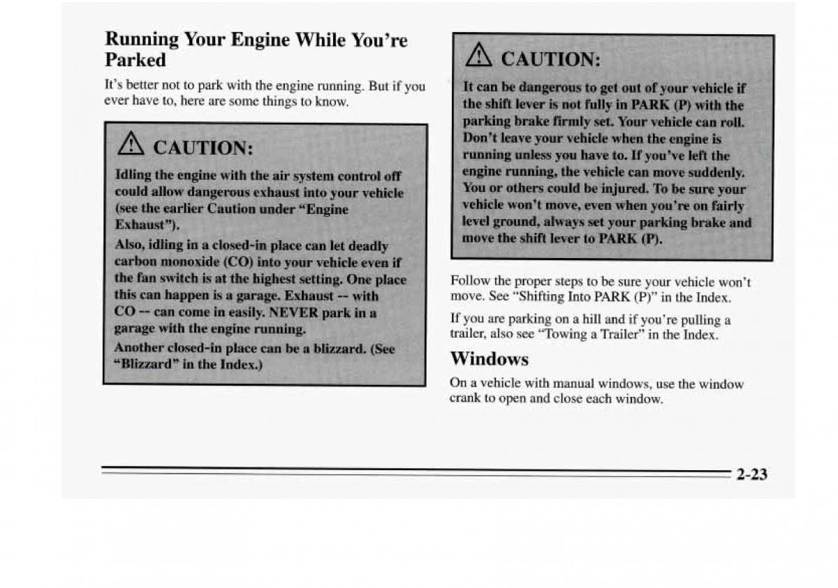 Chevrolet Monte Carlo V 5 owners manual / page 79