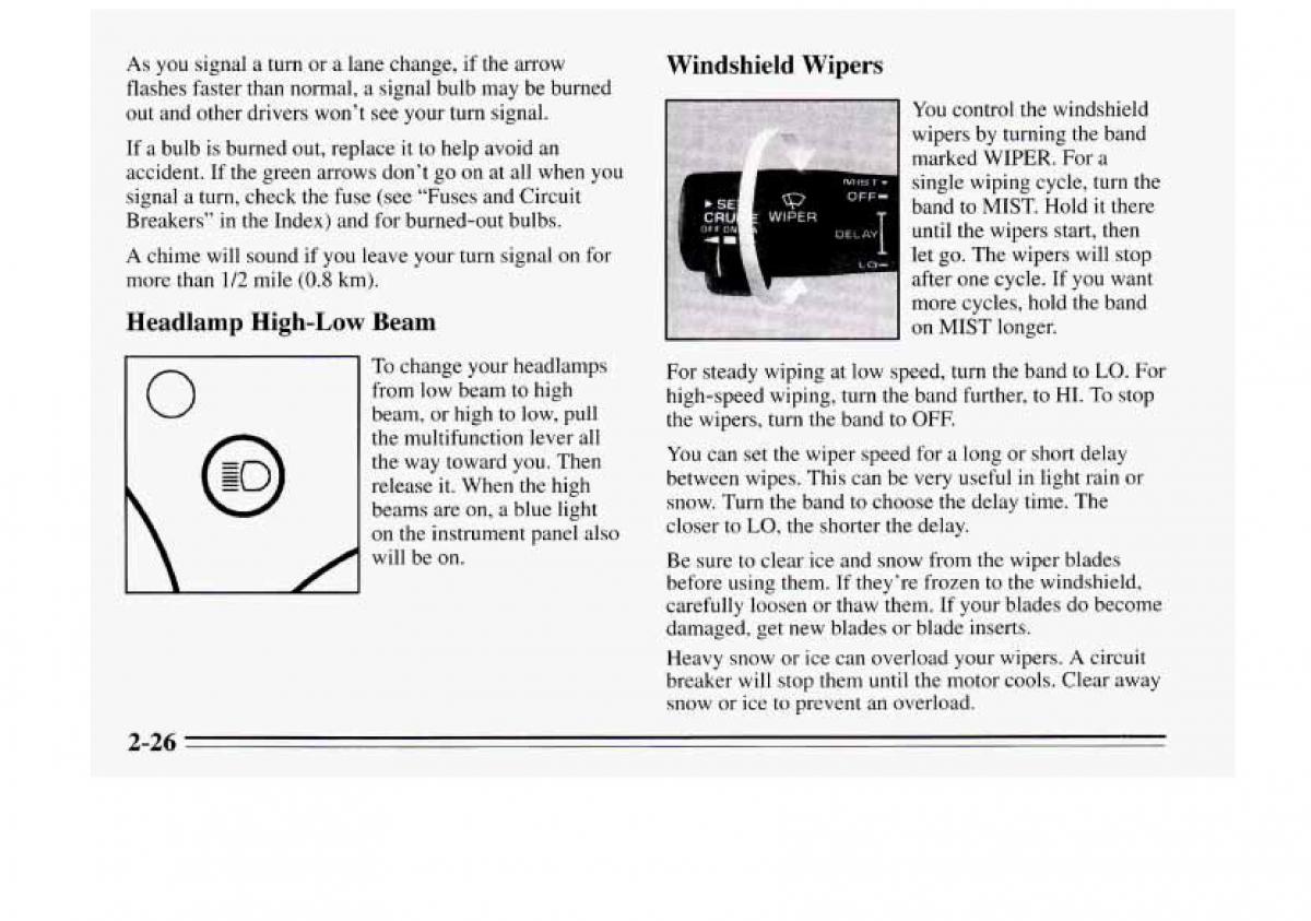 Chevrolet Monte Carlo V 5 owners manual / page 82