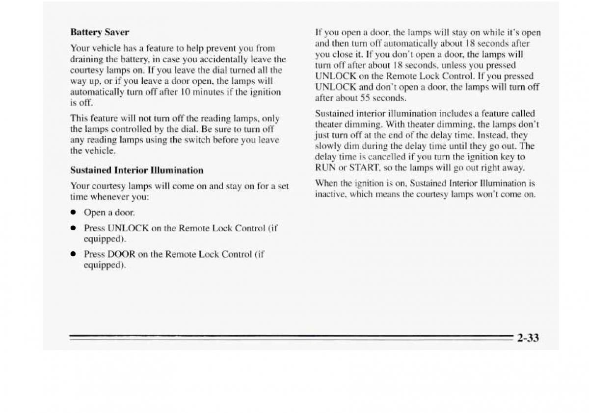 Chevrolet Monte Carlo V 5 owners manual / page 89