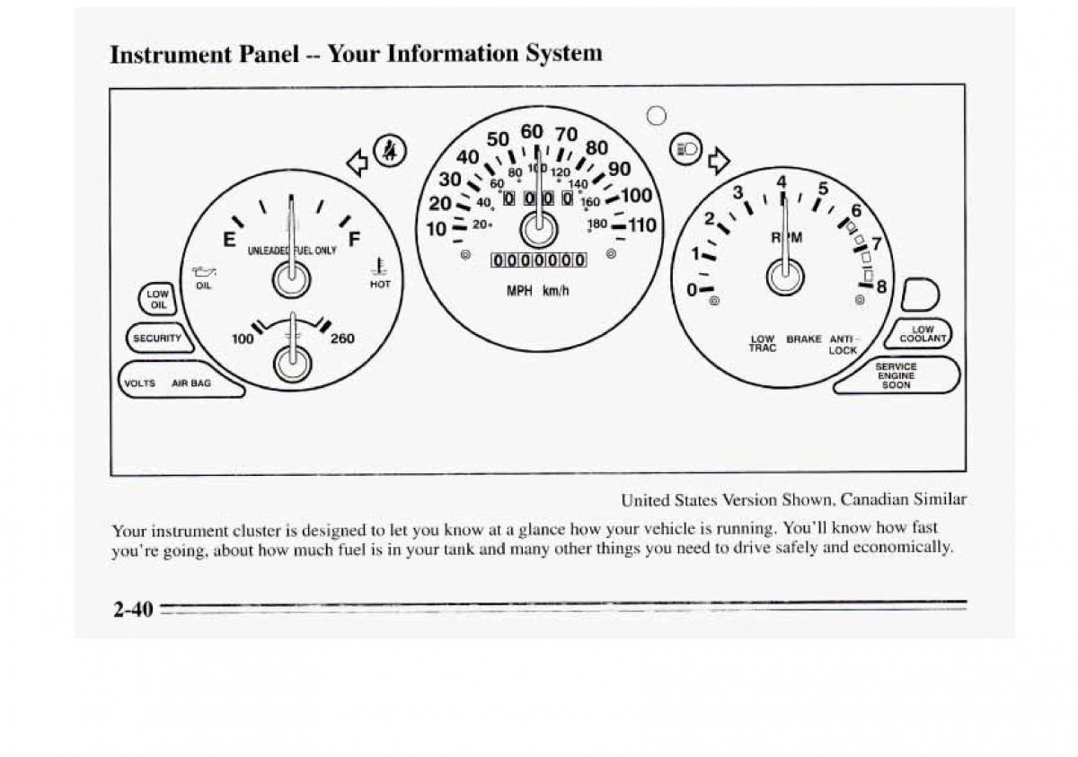 Chevrolet Monte Carlo V 5 owners manual / page 96