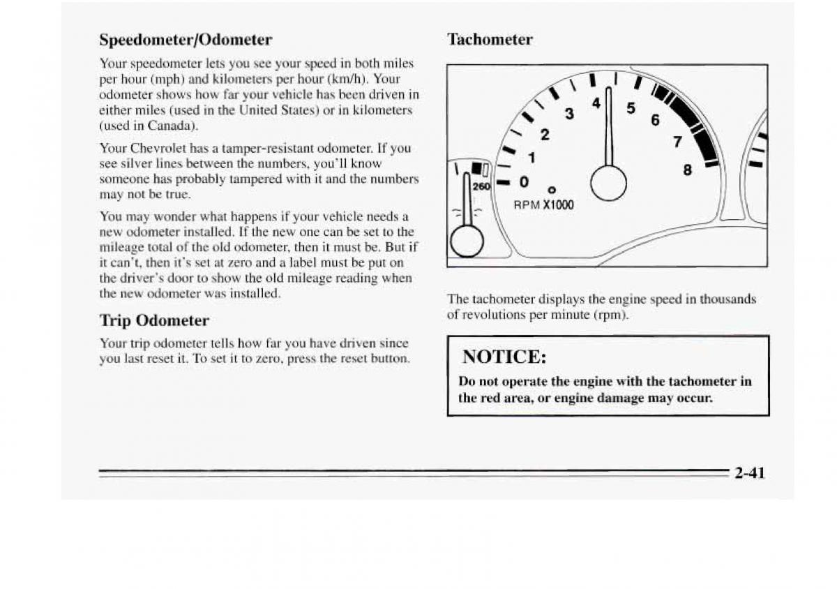 Chevrolet Monte Carlo V 5 owners manual / page 97