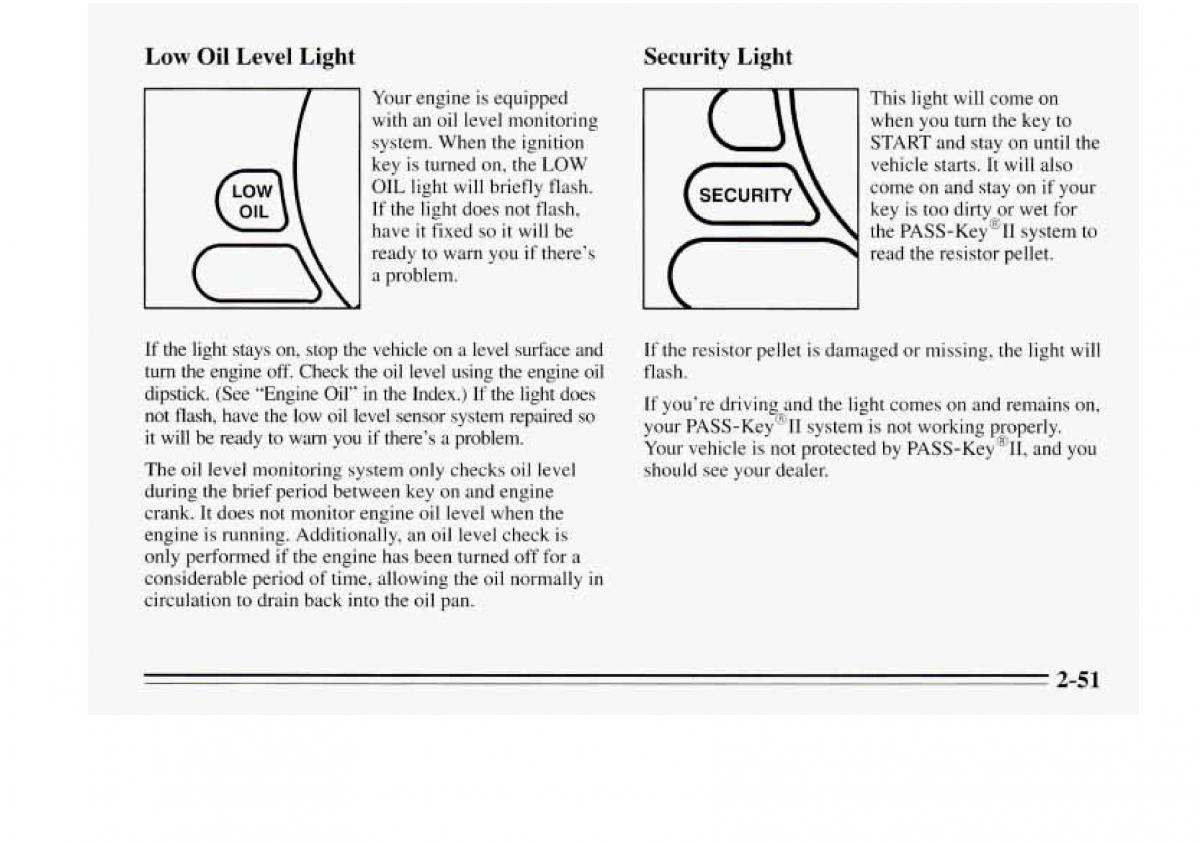 Chevrolet Monte Carlo V 5 owners manual / page 107