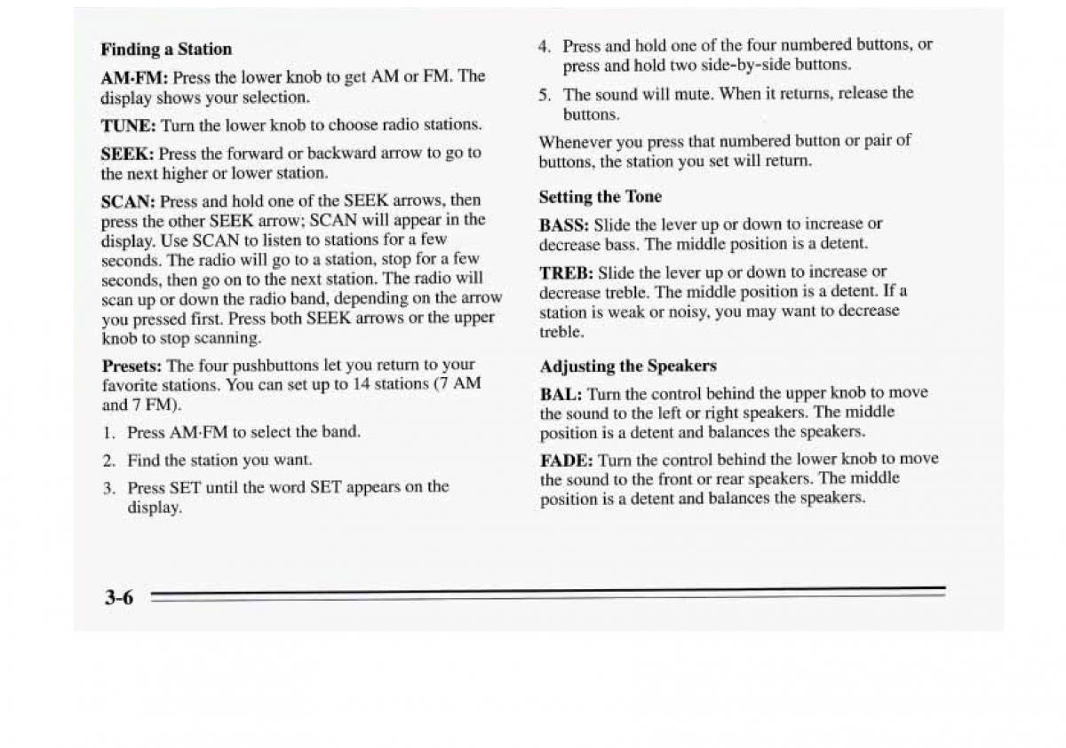 Chevrolet Monte Carlo V 5 owners manual / page 116