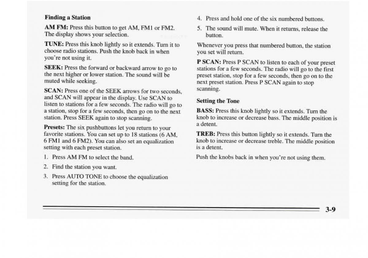 Chevrolet Monte Carlo V 5 owners manual / page 119