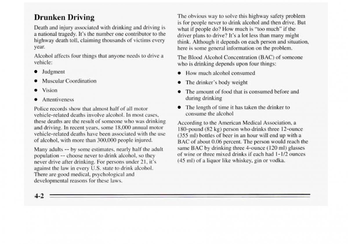 Chevrolet Monte Carlo V 5 owners manual / page 130