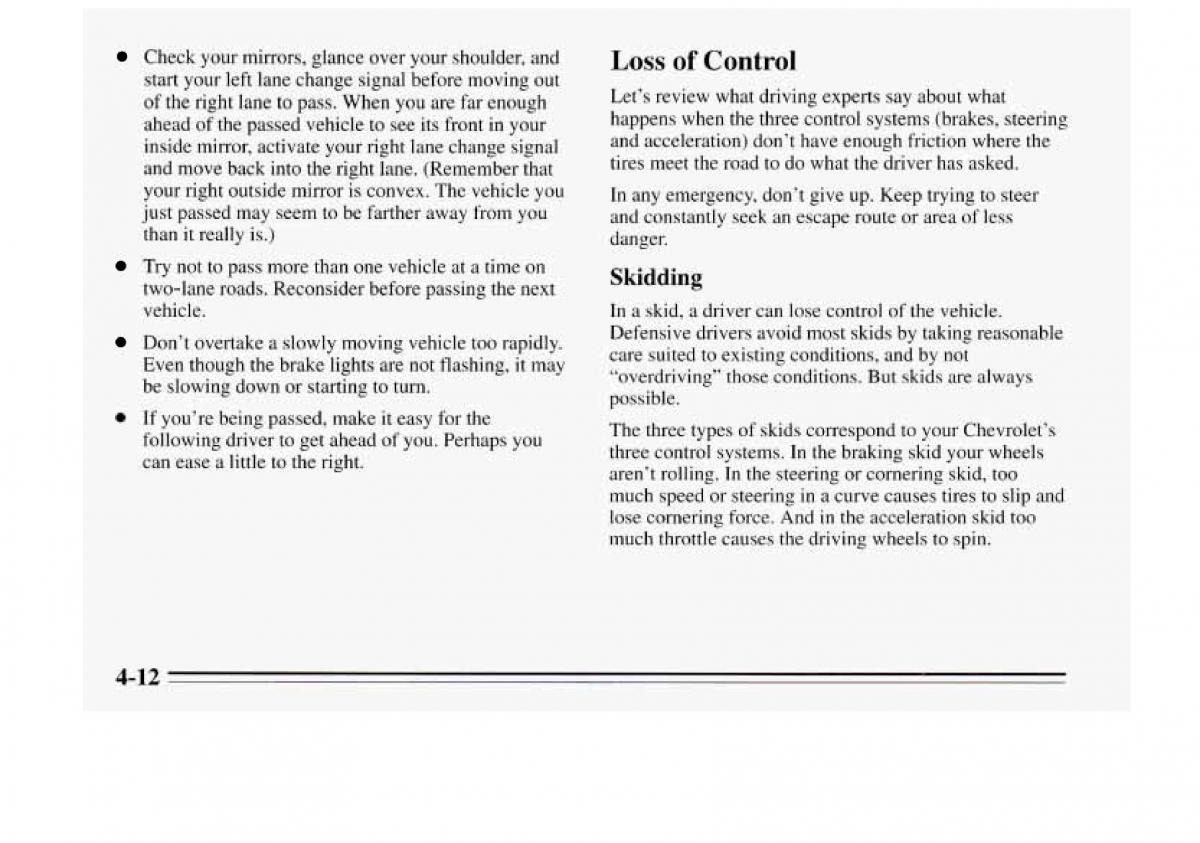 Chevrolet Monte Carlo V 5 owners manual / page 140