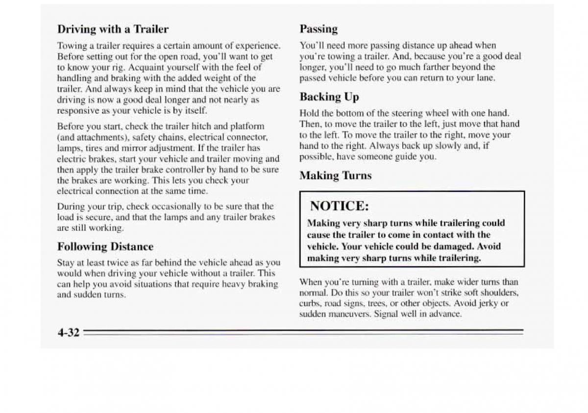 Chevrolet Monte Carlo V 5 owners manual / page 160