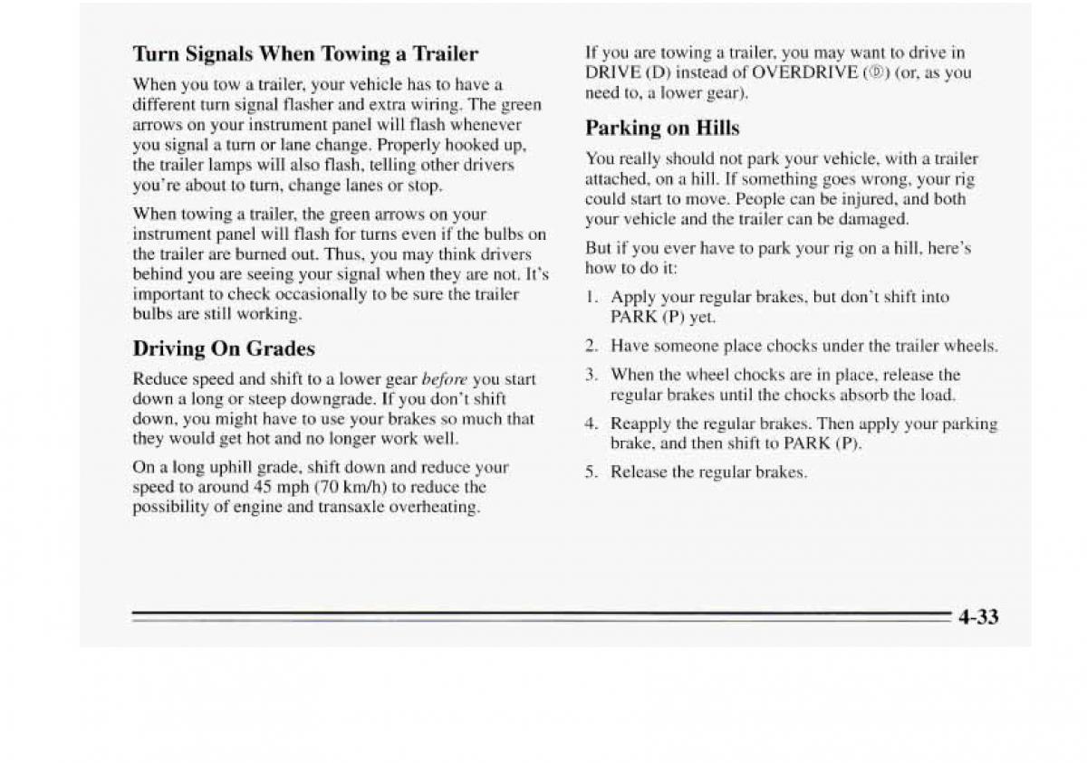 Chevrolet Monte Carlo V 5 owners manual / page 161