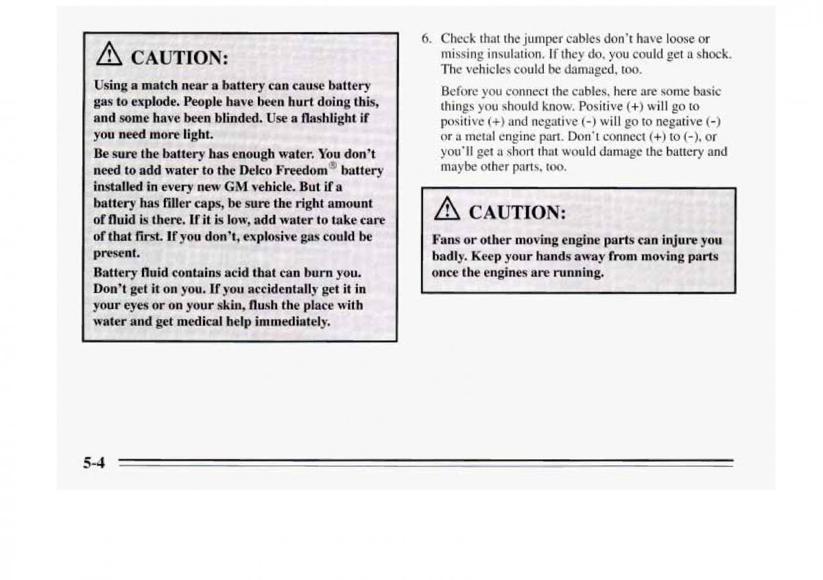 Chevrolet Monte Carlo V 5 owners manual / page 166