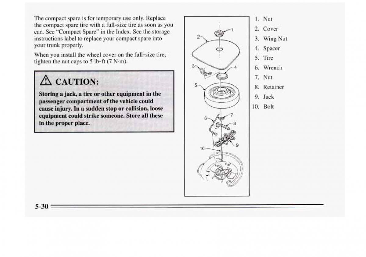 Chevrolet Monte Carlo V 5 owners manual / page 192