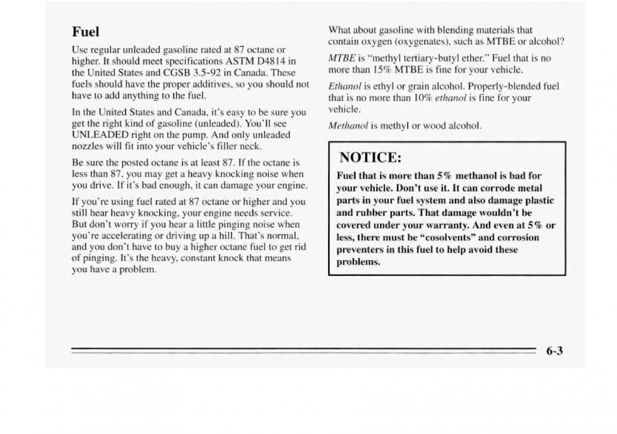 Chevrolet Monte Carlo V 5 owners manual / page 197