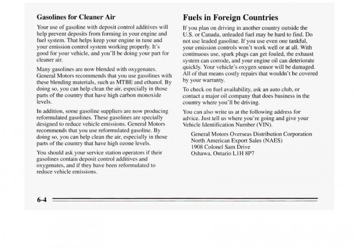 Chevrolet Monte Carlo V 5 owners manual / page 198