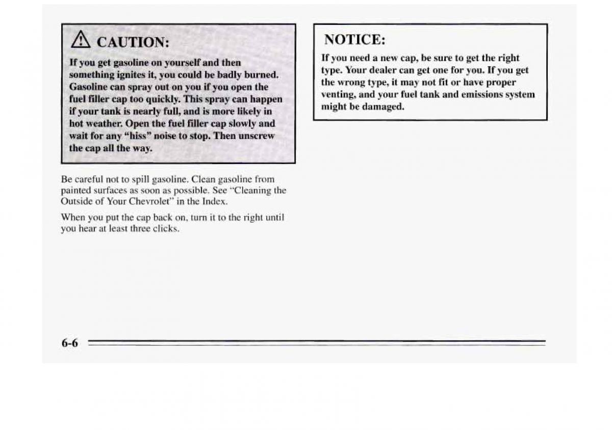 Chevrolet Monte Carlo V 5 owners manual / page 200