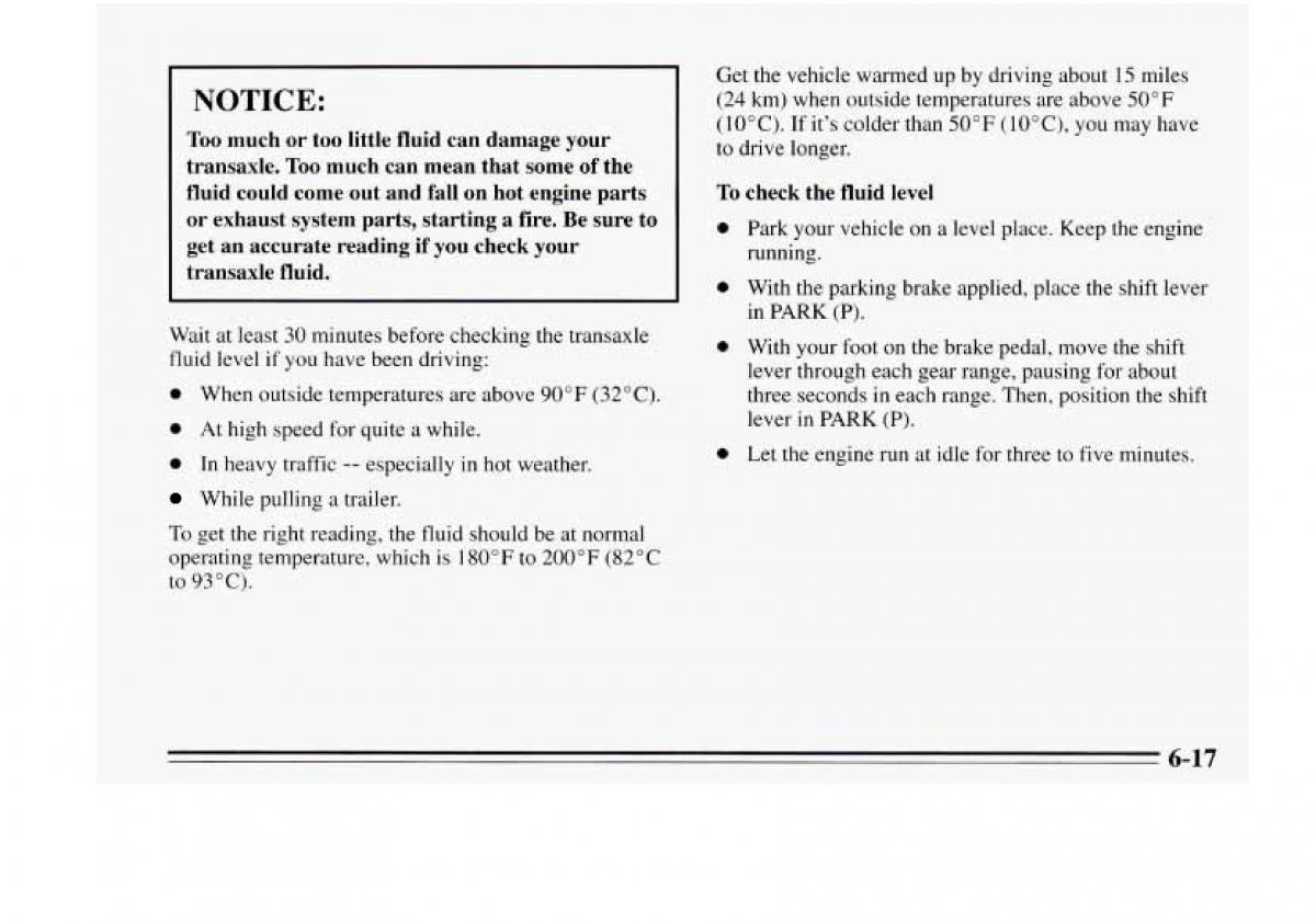 Chevrolet Monte Carlo V 5 owners manual / page 211