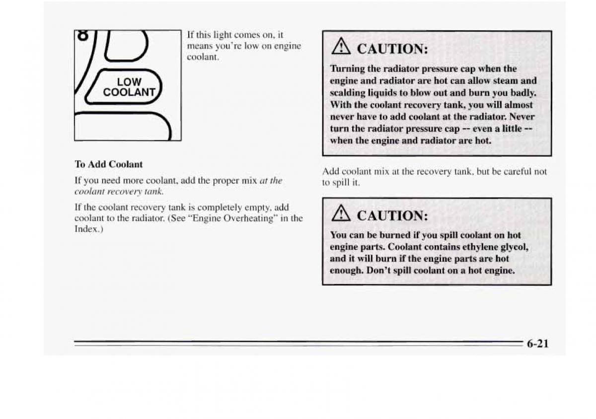 Chevrolet Monte Carlo V 5 owners manual / page 215