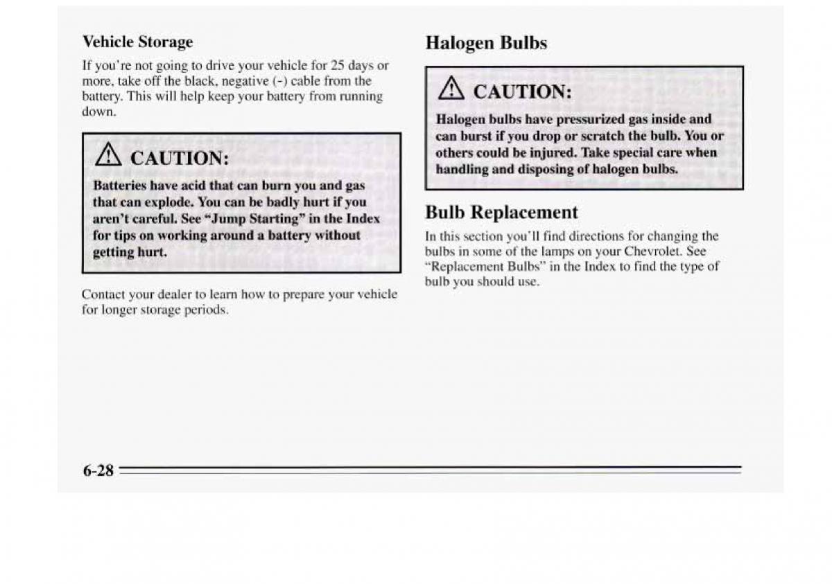 Chevrolet Monte Carlo V 5 owners manual / page 222