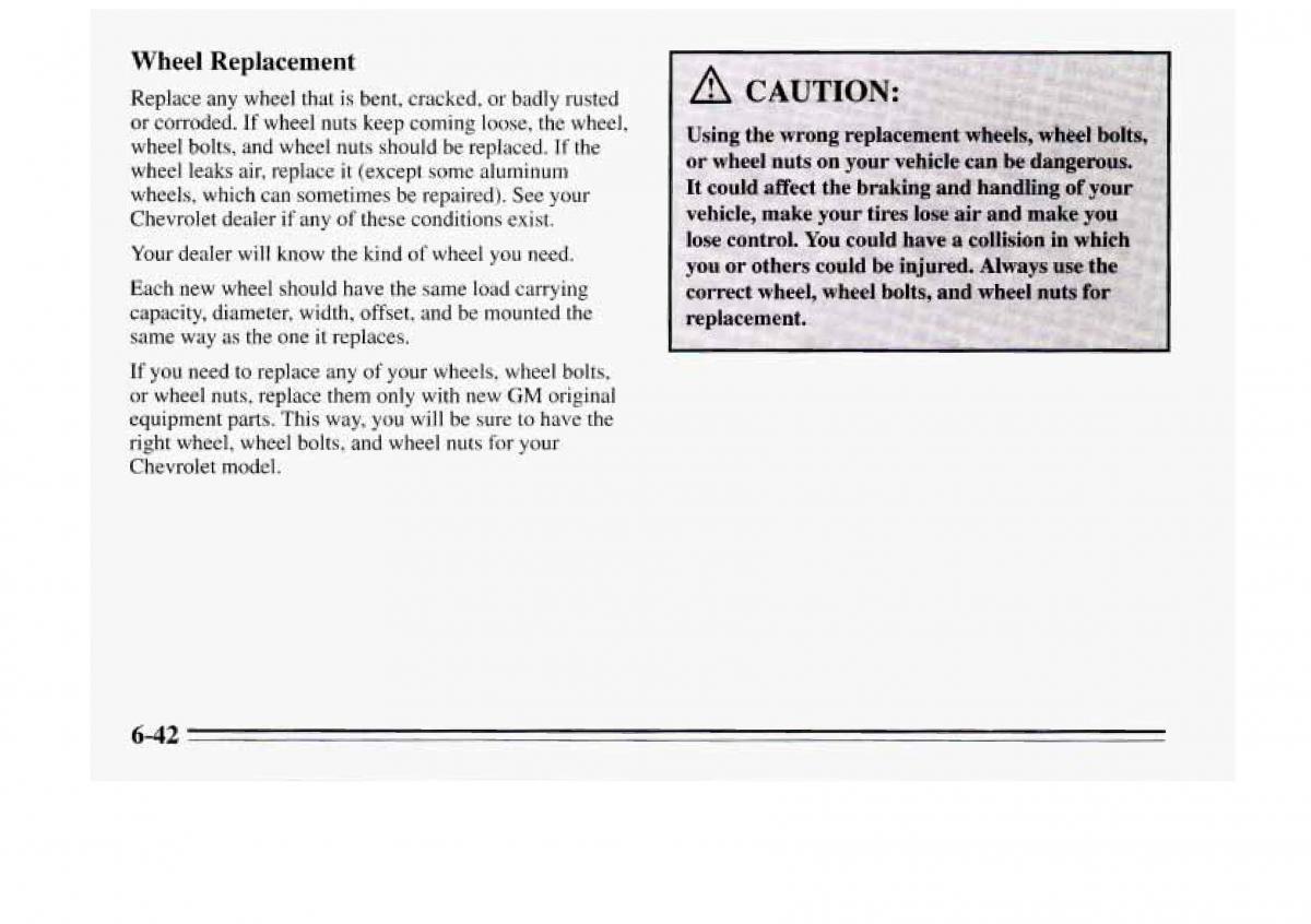 Chevrolet Monte Carlo V 5 owners manual / page 236