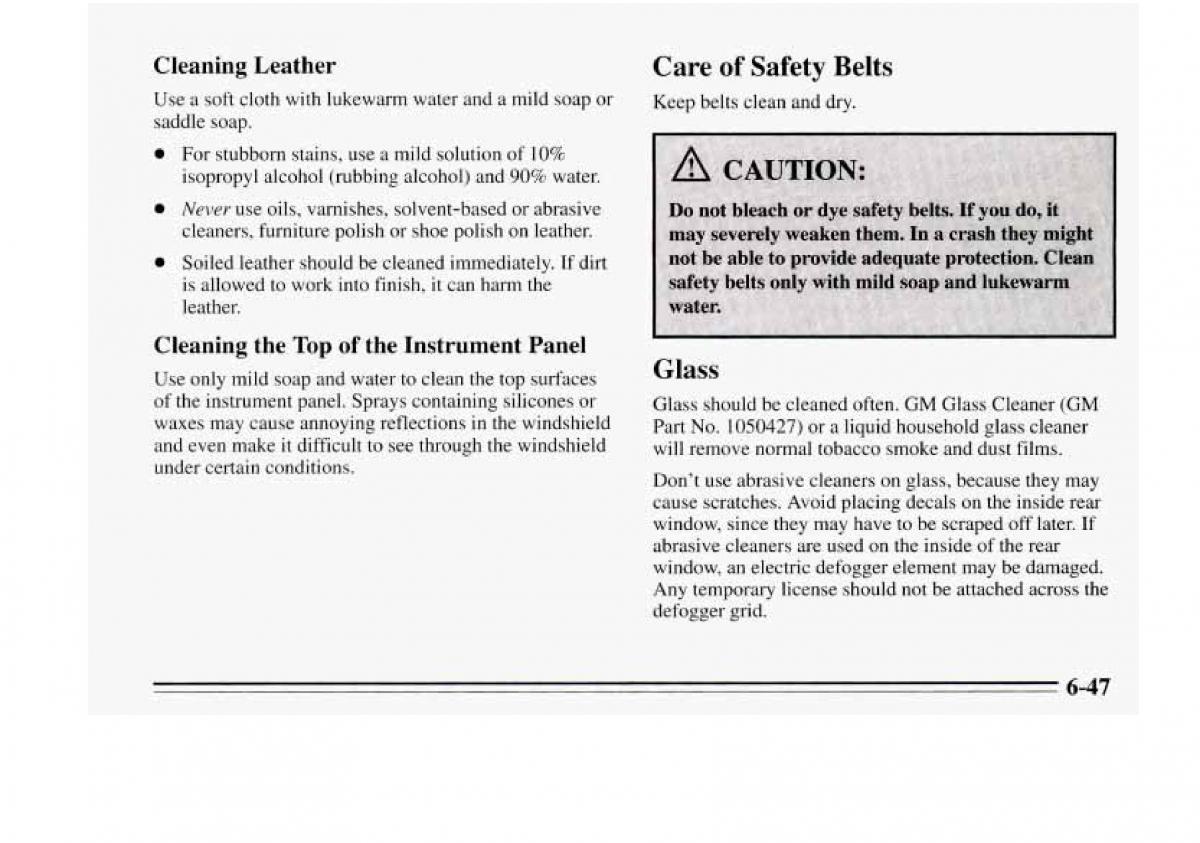 Chevrolet Monte Carlo V 5 owners manual / page 241