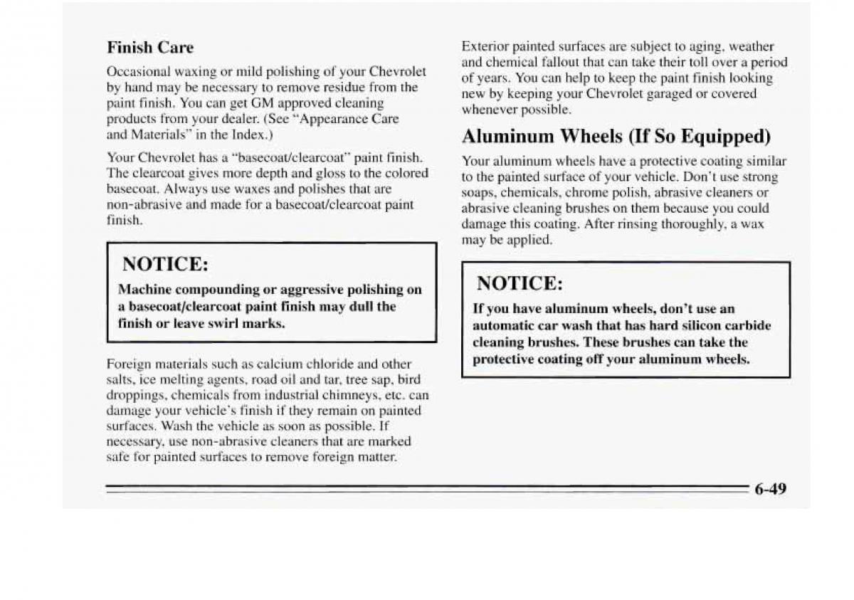 Chevrolet Monte Carlo V 5 owners manual / page 243