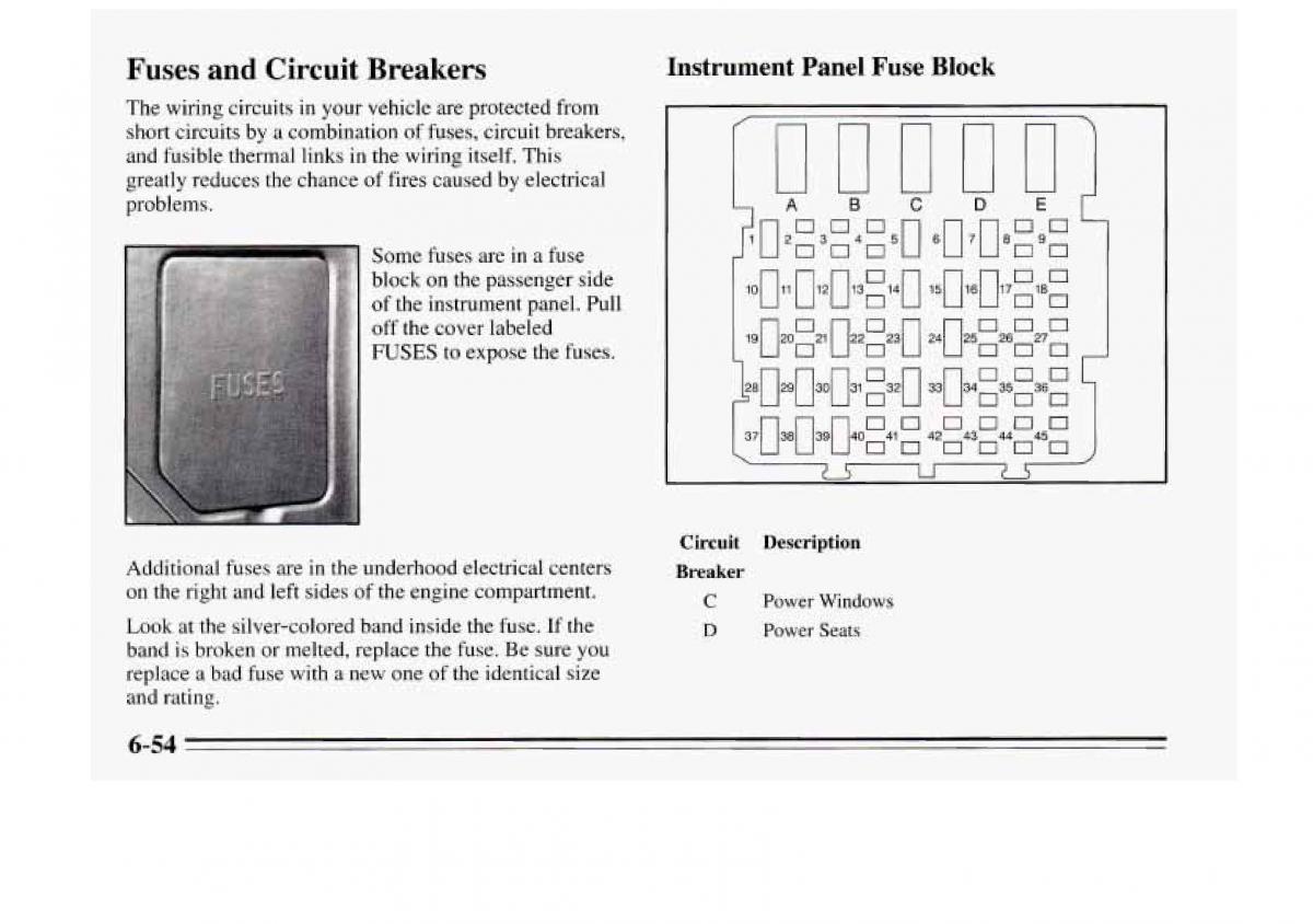 Chevrolet Monte Carlo V 5 owners manual / page 248