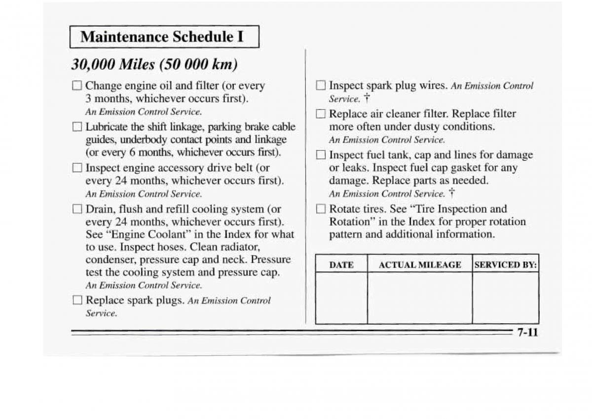 Chevrolet Monte Carlo V 5 owners manual / page 269