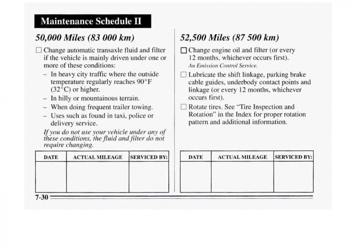 Chevrolet Monte Carlo V 5 owners manual / page 288