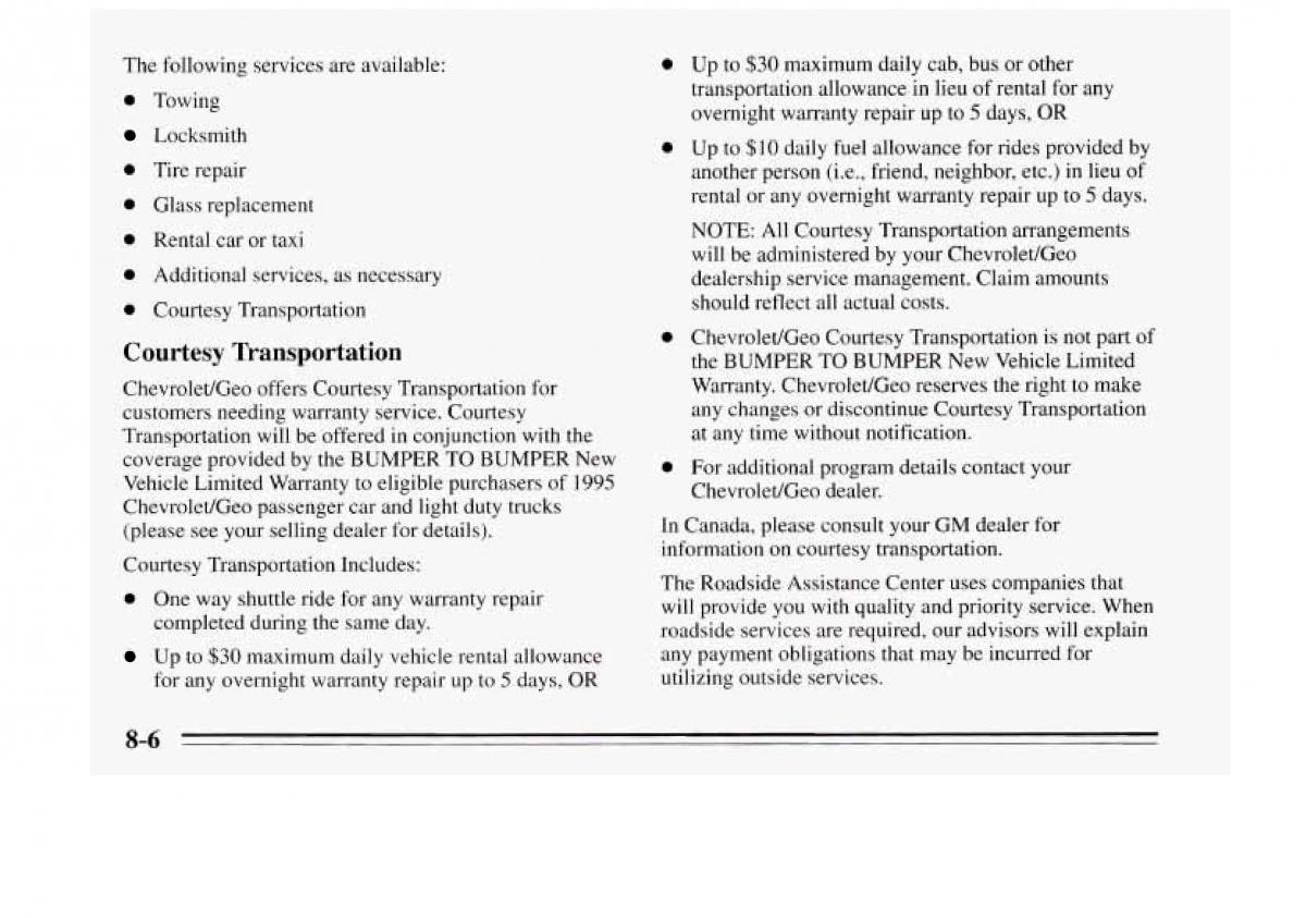 Chevrolet Monte Carlo V 5 owners manual / page 308