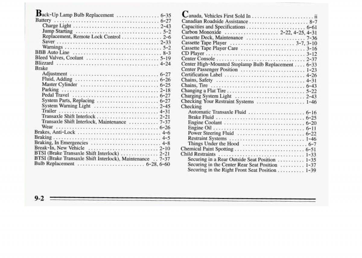 Chevrolet Monte Carlo V 5 owners manual / page 312