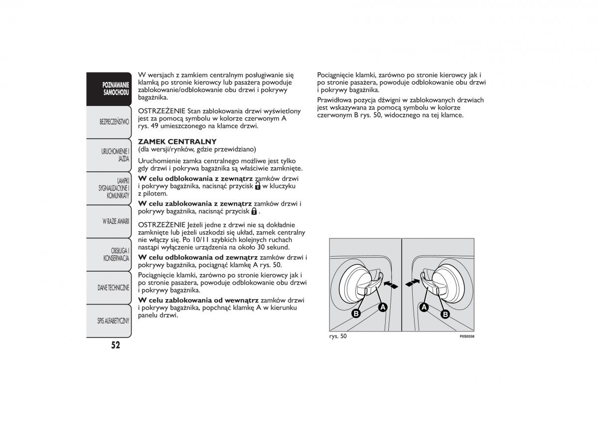 manual  Fiat 500 instrukcja / page 55