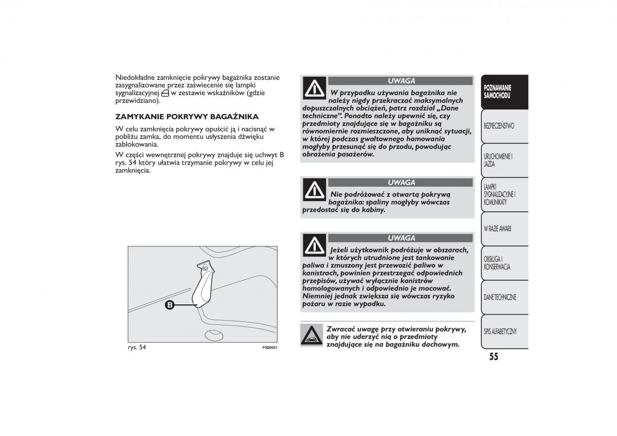 manual  Fiat 500 instrukcja / page 58