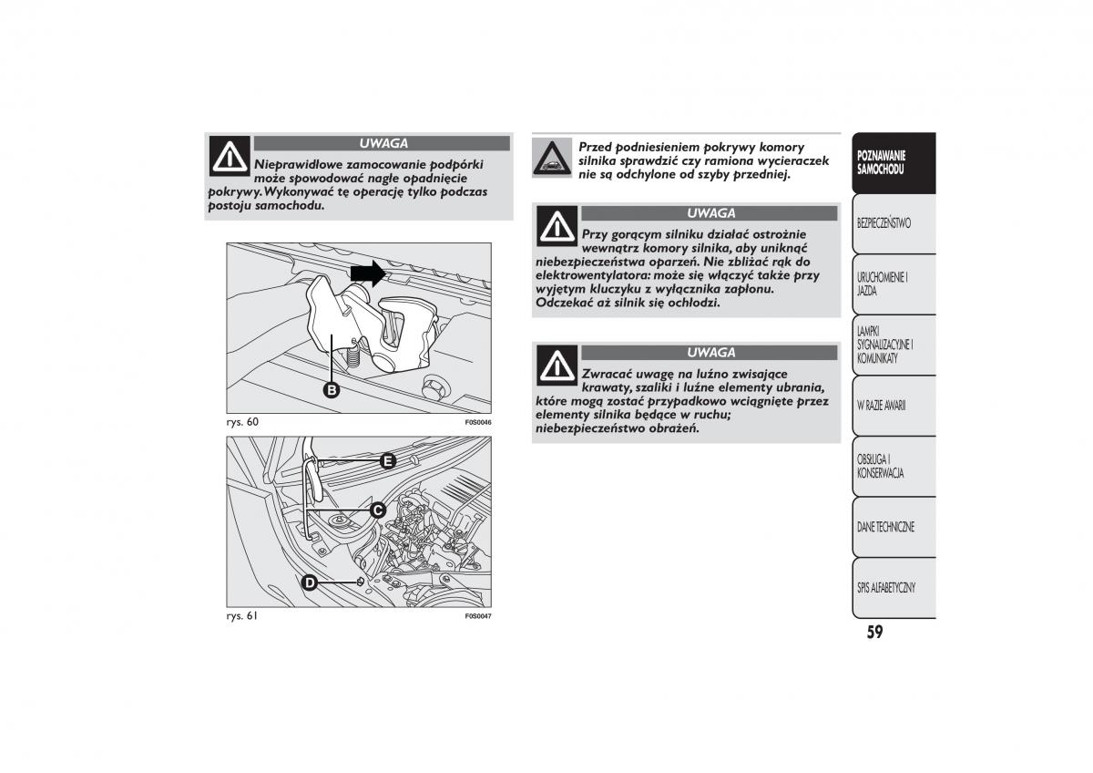 manual  Fiat 500 instrukcja / page 62