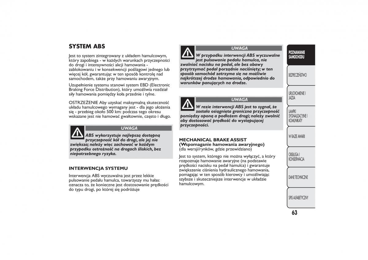 manual  Fiat 500 instrukcja / page 66