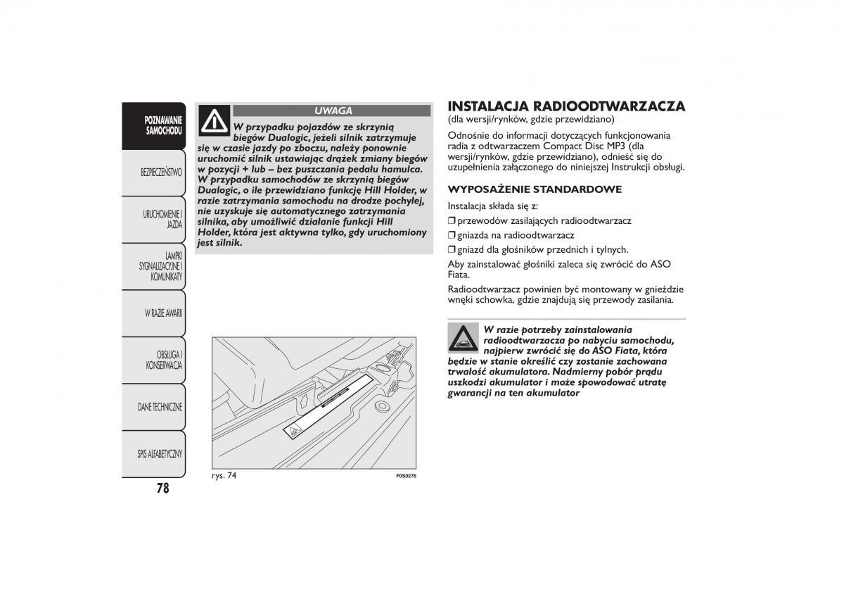 Fiat 500 instrukcja obslugi / page 81