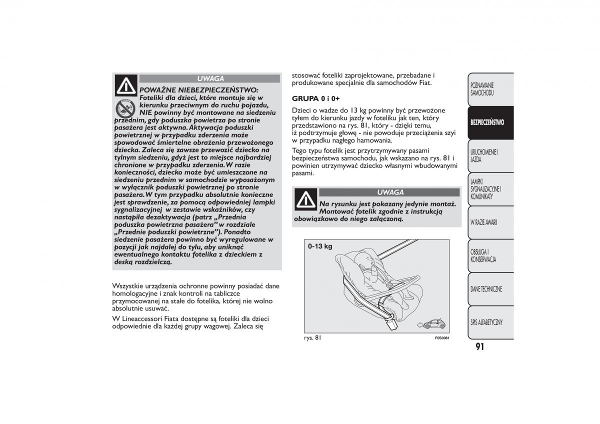 manual  Fiat 500 instrukcja / page 94