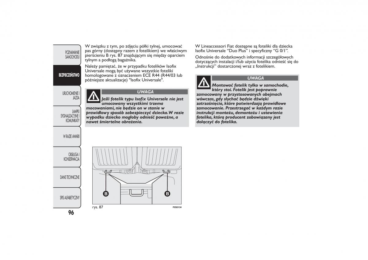 Fiat 500 instrukcja obslugi / page 99