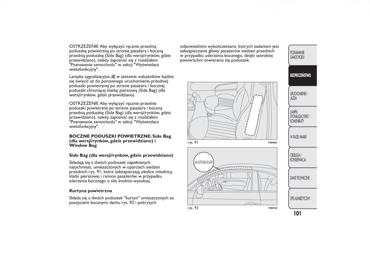 manual  Fiat 500 instrukcja / page 104